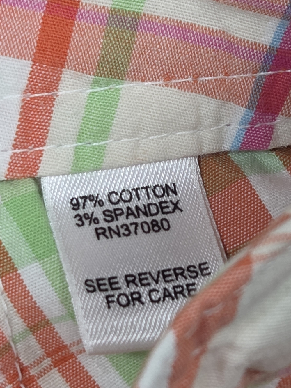 Cato Woman Bermuda Plaid Shorts Multicolor 16W Cotton Spandex‎ Stretch Pockets - Picture 4 of 9